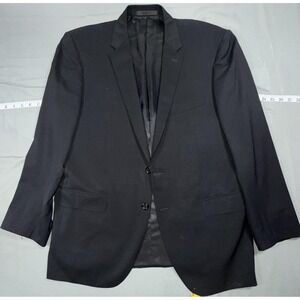 Byron Suit Jacket Mens 54 Black Wool British Style 2 Button Regular Marzotto